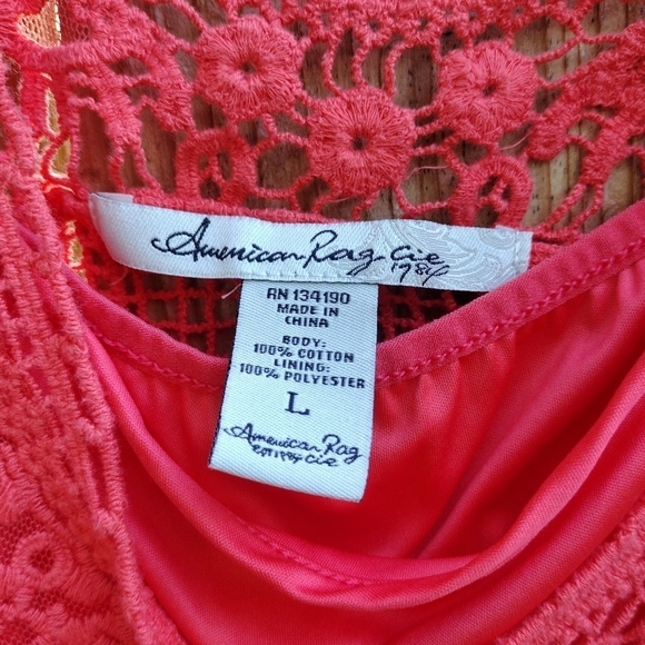 American Rag - Coral Crochet Mini Dress - Picture 13 of 13